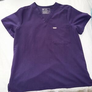 Figs Plum Scrub Top